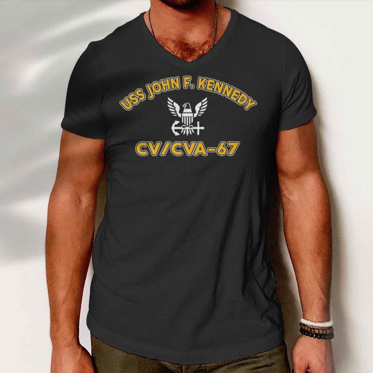 Uss John F Kennedy Cv 67 Cva V2 Men V-Neck Tshirt