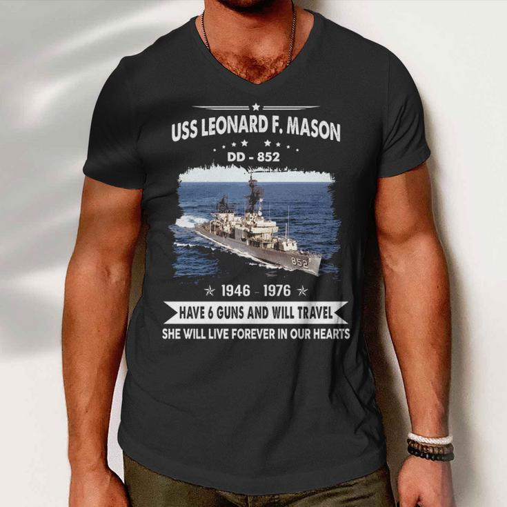 Uss Leonard F Mason Dd Men V-Neck Tshirt