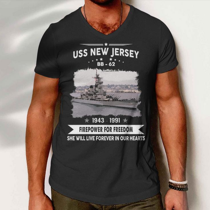 Uss New Jersey Bb Men V-Neck Tshirt