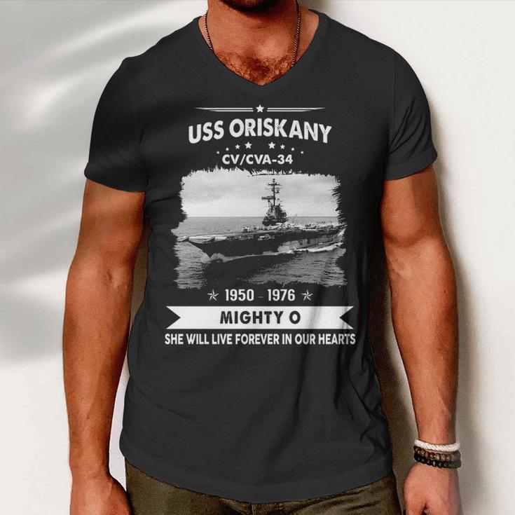 Uss Oriskany Cv 34 Cva V2 Men V-Neck Tshirt