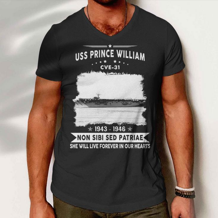 Uss Prince William Cve Men V-Neck Tshirt
