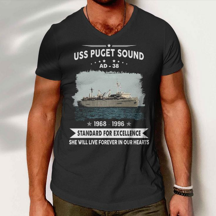 Uss Puget Sound Ad Men V-Neck Tshirt