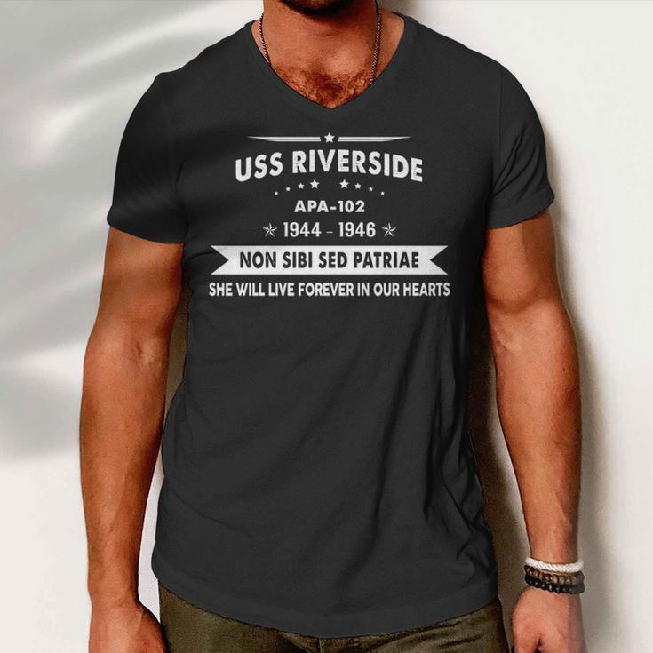 Uss Riverside Apa Men V-Neck Tshirt