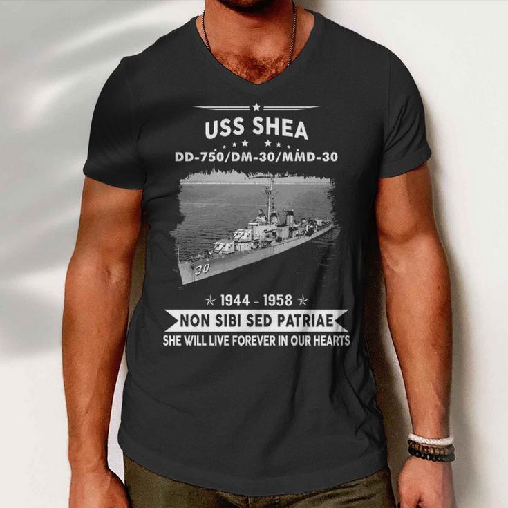 Uss Shea Dm 30 Dd Men V-Neck Tshirt