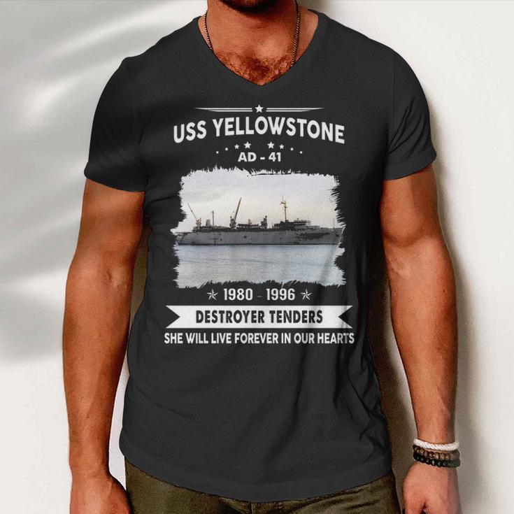 Uss Yellowstone Ad Men V-Neck Tshirt