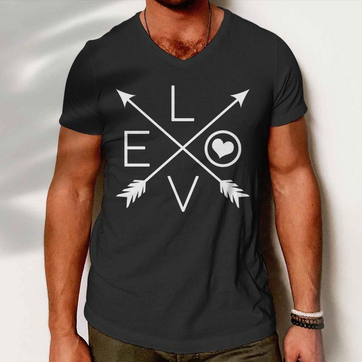 Valentines Day Love Arrows Men V-Neck Tshirt