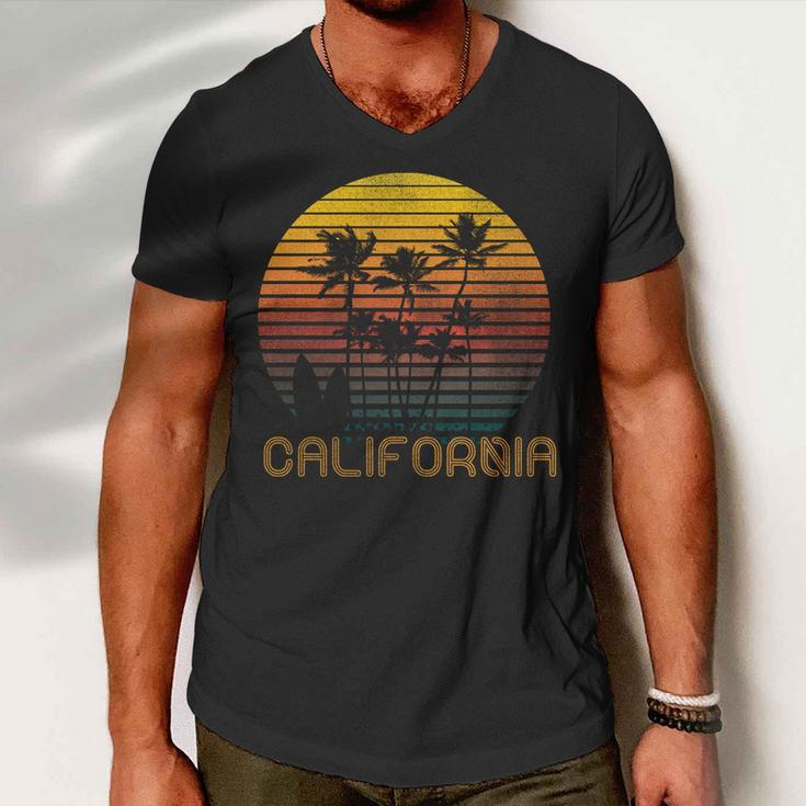 Vintage California Tshirt Men V-Neck Tshirt