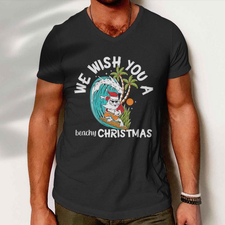 We Wish You A Beachy Christmas In July Men V-Neck Tshirt