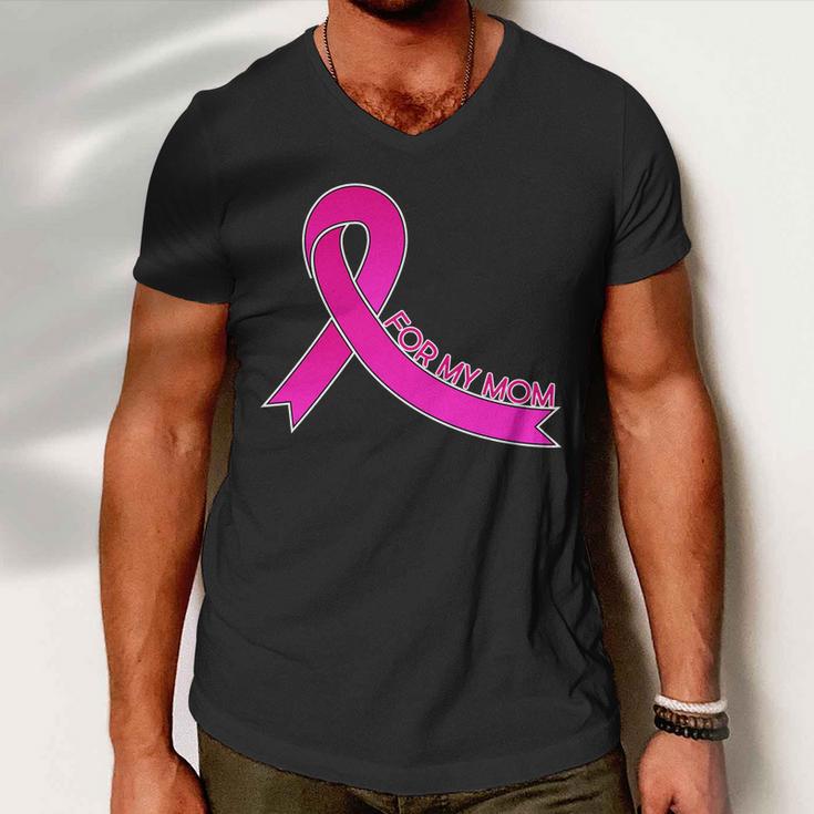 Wear Pink For My Mom Breast Cancer Awareness V2 Men V-Neck Tshirt