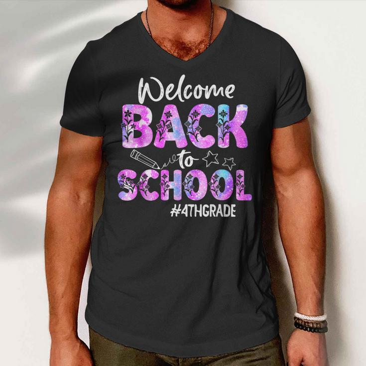 Welcome Back To School 4Th Grade Back To School Men V-Neck Tshirt