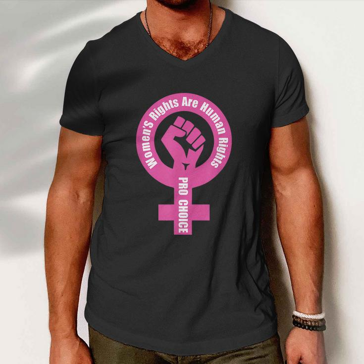 Womens Rights Are Human Rights Pro Choice Men V-Neck Tshirt