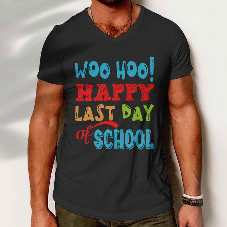 Woo Hoo Happy Last Day Of School Funny Gift For Teachers Cute Gift Men V-Neck Tshirt
