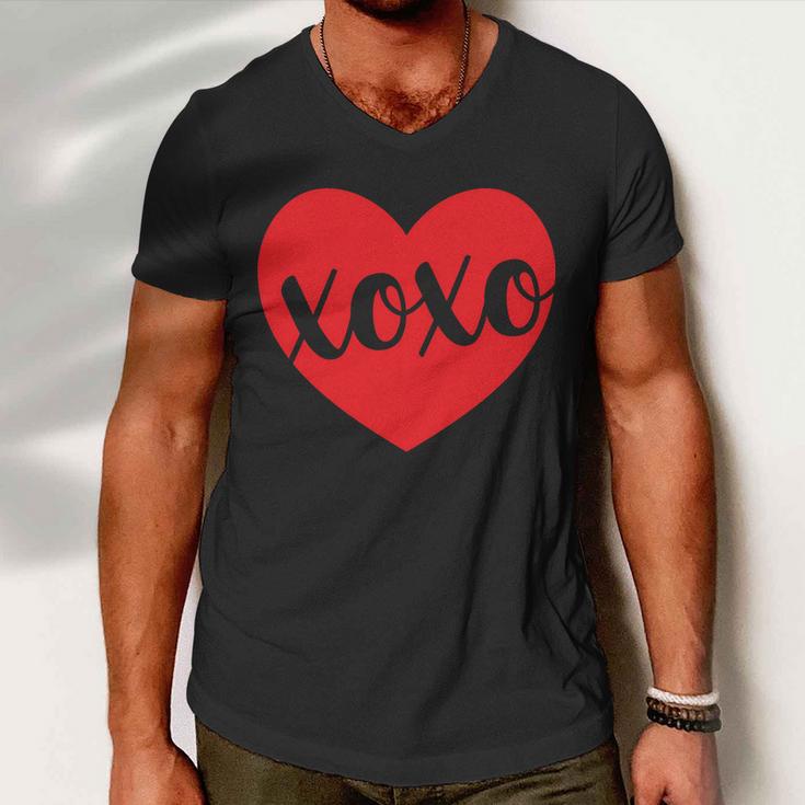 Xoxo Valentines Heart Men V-Neck Tshirt