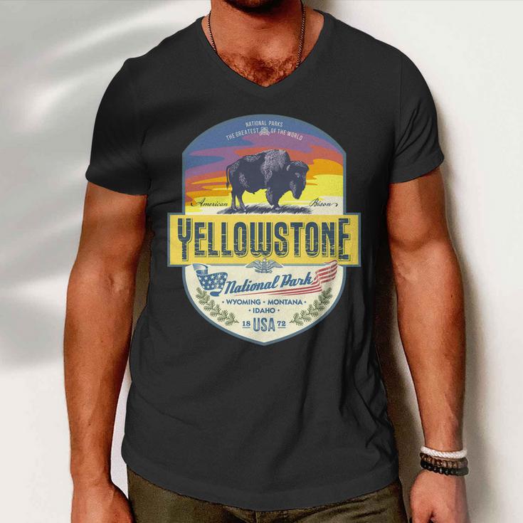 Yellowstone National Park Tshirt V2 Men V-Neck Tshirt