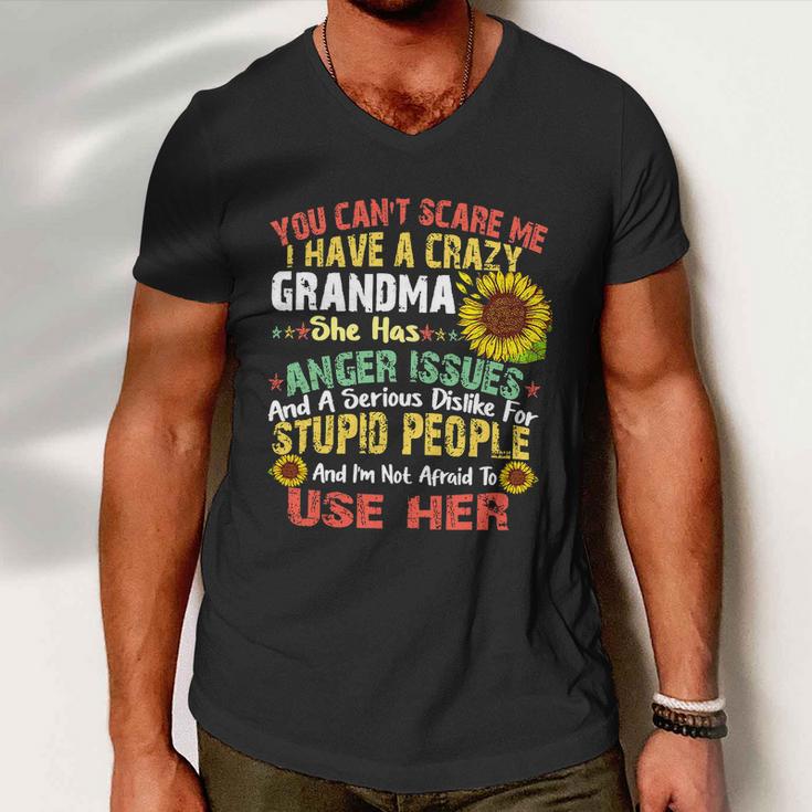 You Cant Scare Me I Have A Crazy Grandma Men V-Neck Tshirt