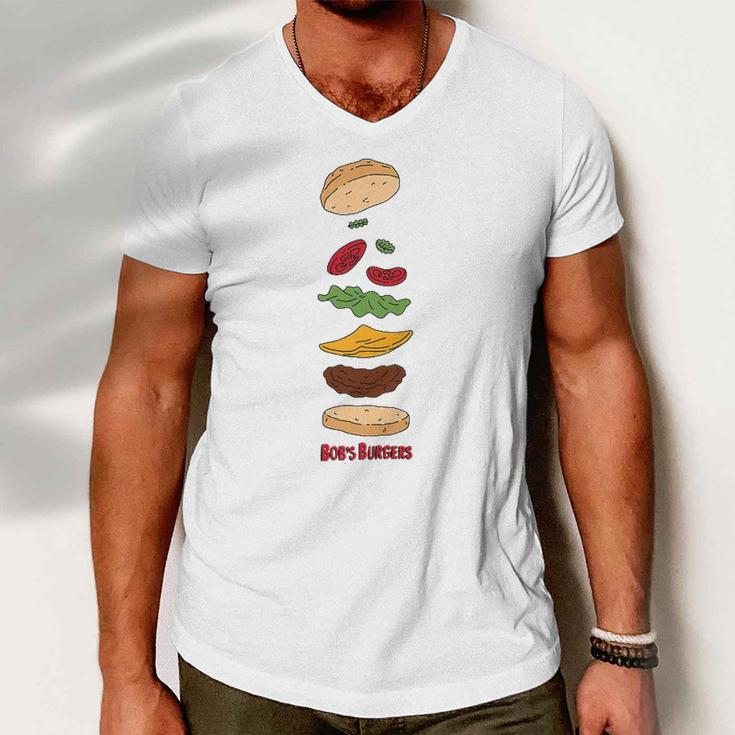 Bob&8217S Burgers Elements Of A Burger Men V-Neck Tshirt