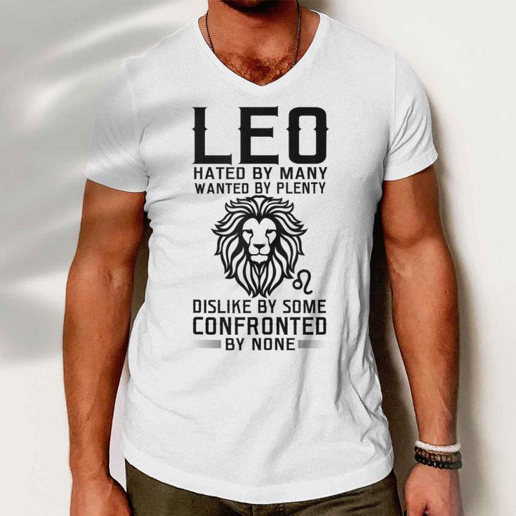 Lion Graphic Art July August Birthday Gifts Leo Zodiac Sign Men V-Neck Tshirt