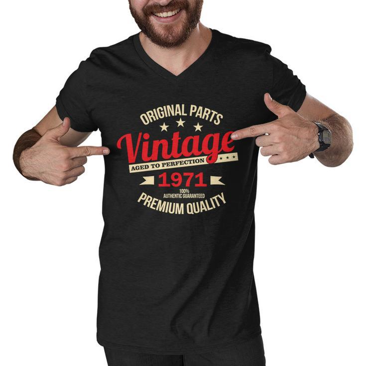 1971 Original Parts Vintage 50Th Birthday Tshirt Men V-Neck Tshirt