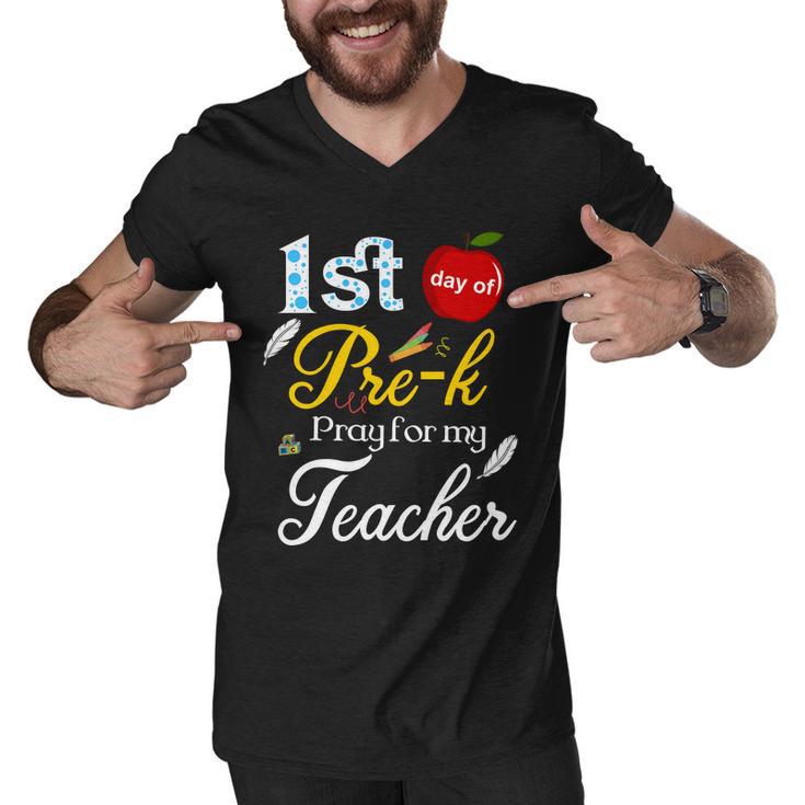 1St Day Of Pre K Pray For My Teacher Men V-Neck Tshirt