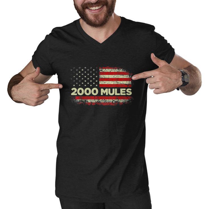 2000 Mules Pro Trump 2024 Tshirt Men V-Neck Tshirt