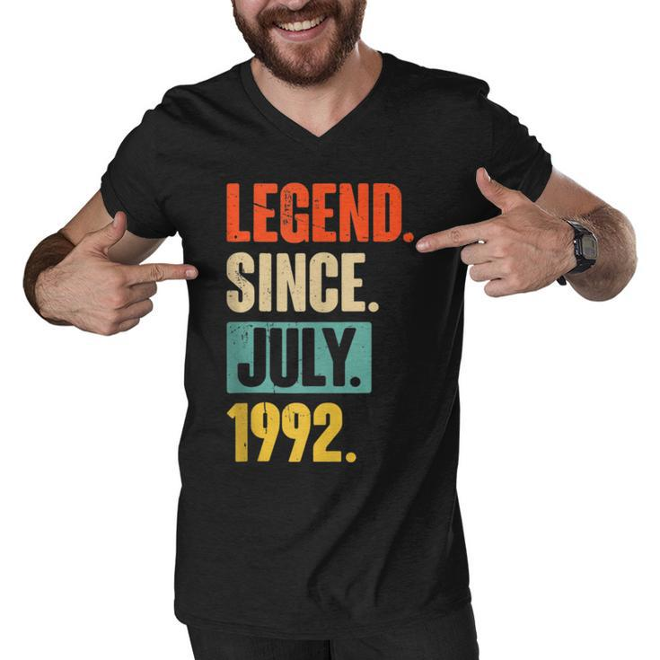 30 Years Old Gifts Legend Since July 1992 30Th Birthday  Men V-Neck Tshirt