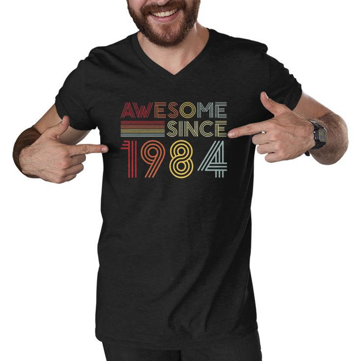 38Th Birthday 1984 Made In 1984 Awesome Since 1984 Birthday Gift Men V-Neck Tshirt