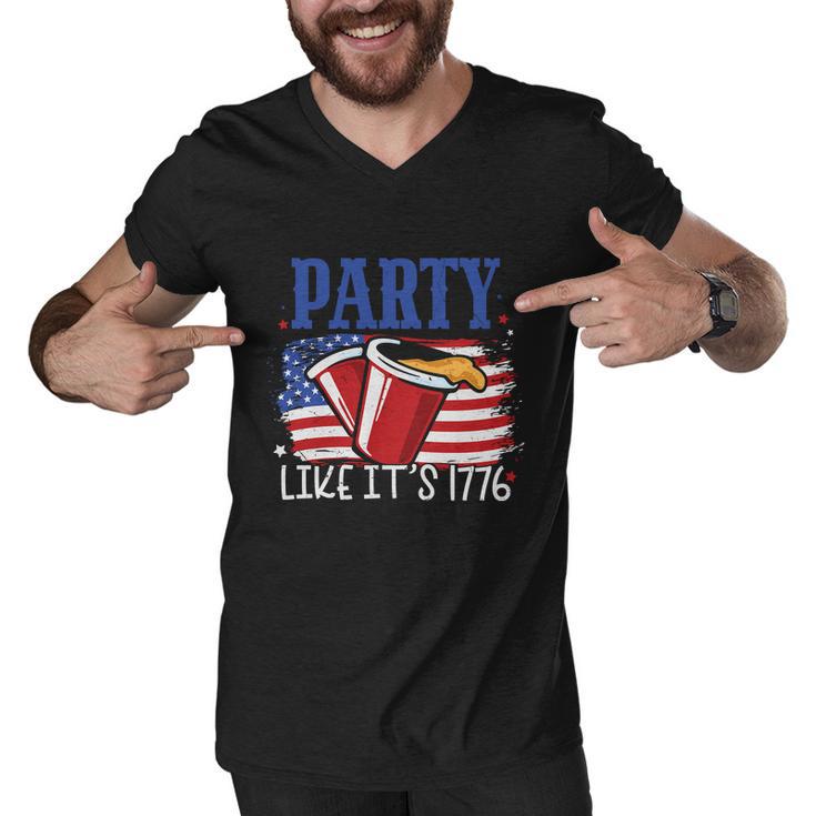 4Th Of July Party Drinkin Like Its 1776 Plus Size Shirt For Men Women Family Men V-Neck Tshirt