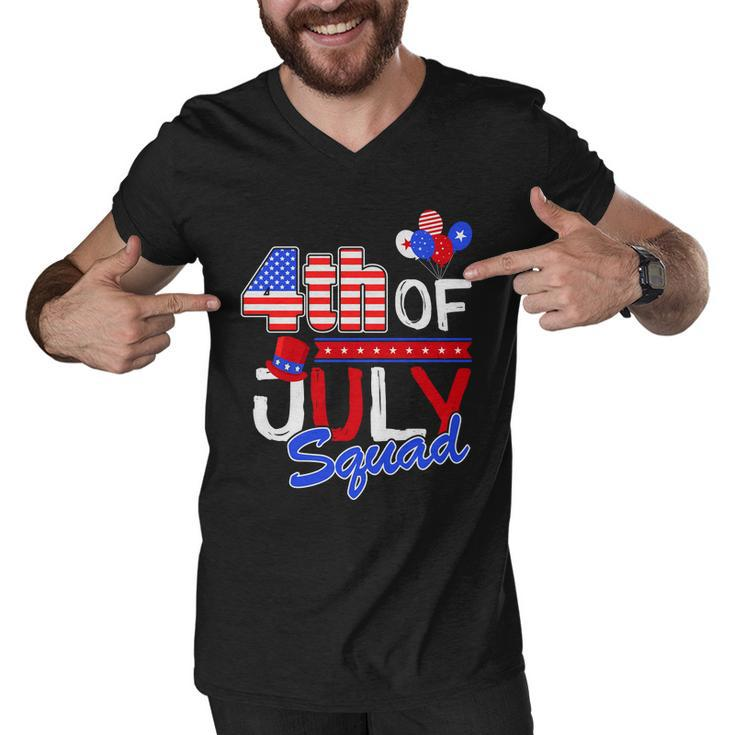 4Th Of July Squad Hat Patriotic Proud American Men V-Neck Tshirt