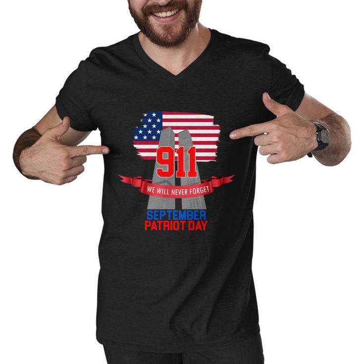 911 We Will Never Forget September 11Th Patriot Day Men V-Neck Tshirt