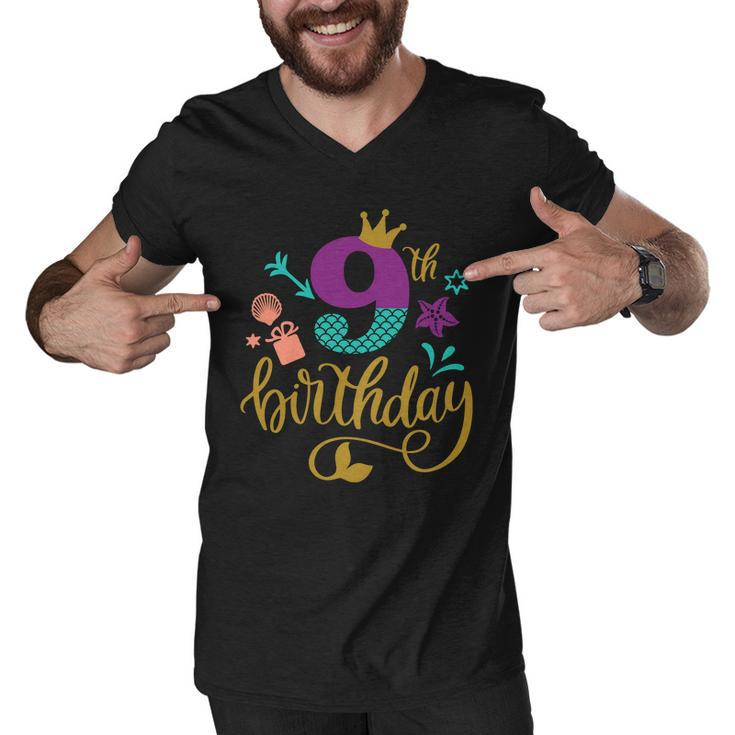 9Th Birthday Cute Graphic Design Printed Casual Daily Basic Men V-Neck Tshirt
