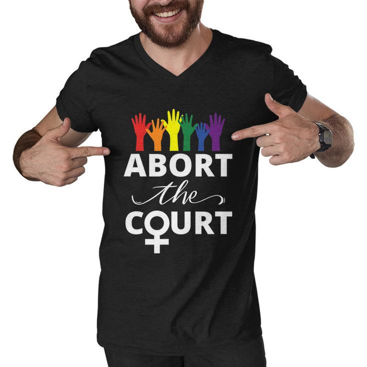 Abort The Court Womens Right Men V-Neck Tshirt