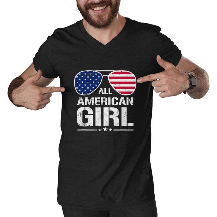 All American Girl 4Th Of July Independence Men V-Neck Tshirt