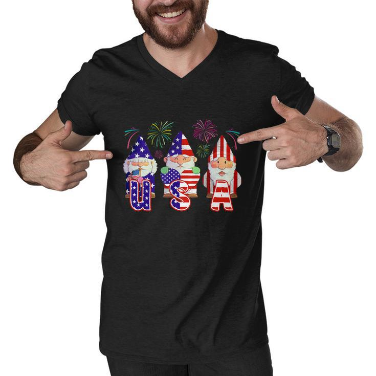 American Gnomes Usa 4Th Of July Men V-Neck Tshirt