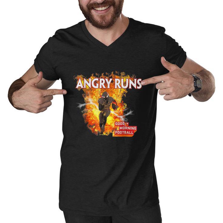 Angry Runs Good Morning Football Sport Lover Football Fan Tshirt Men V-Neck Tshirt