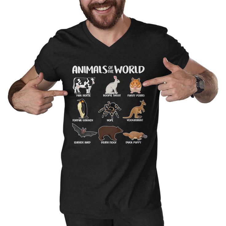 Animals Of The World Funny Names Men V-Neck Tshirt