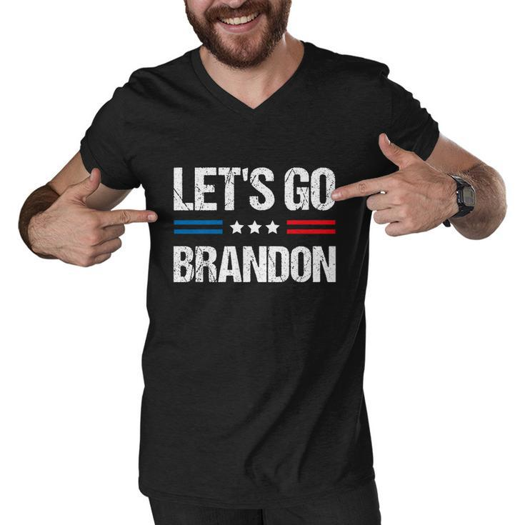 Anti Biden Lets Go Brandon Funny Anti Joe Biden Lets Go Brandon Tshirt Men V-Neck Tshirt