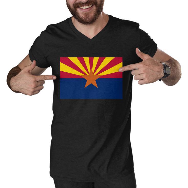 Arizona Flag V2 Men V-Neck Tshirt