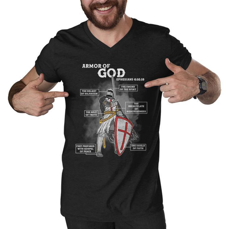 Armor Of God Ephesian 610-18 Tshirt Men V-Neck Tshirt