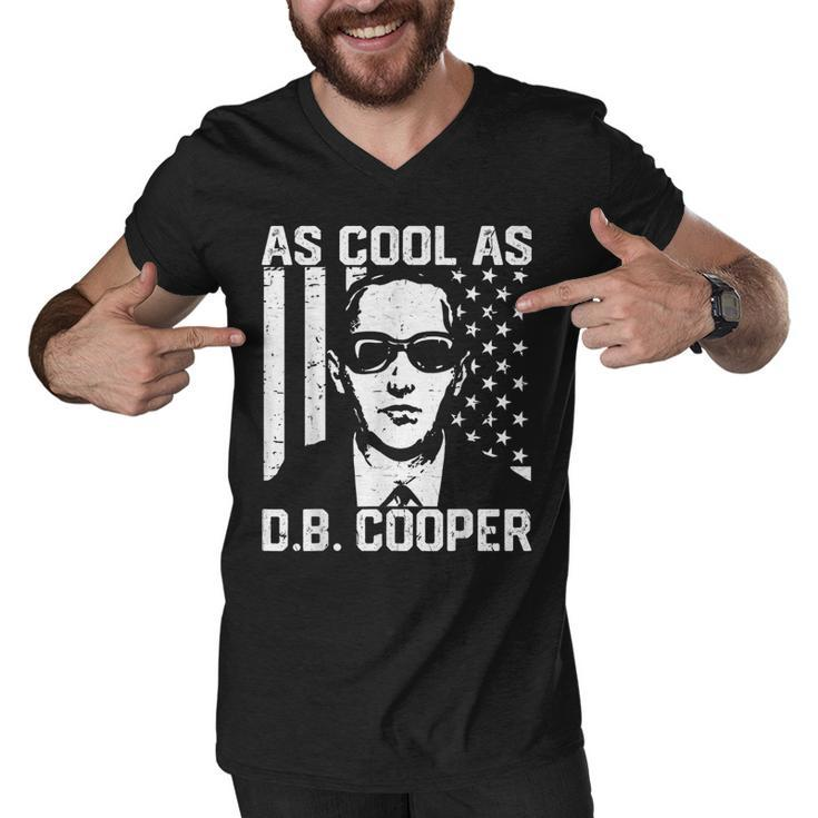 As Cool As D B Cooper Funny Skyjacker Hijack Skydiving   Men V-Neck Tshirt