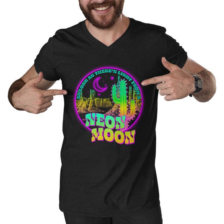 As Long As Theres Light From A Neon Moon Tshirt Men V-Neck Tshirt