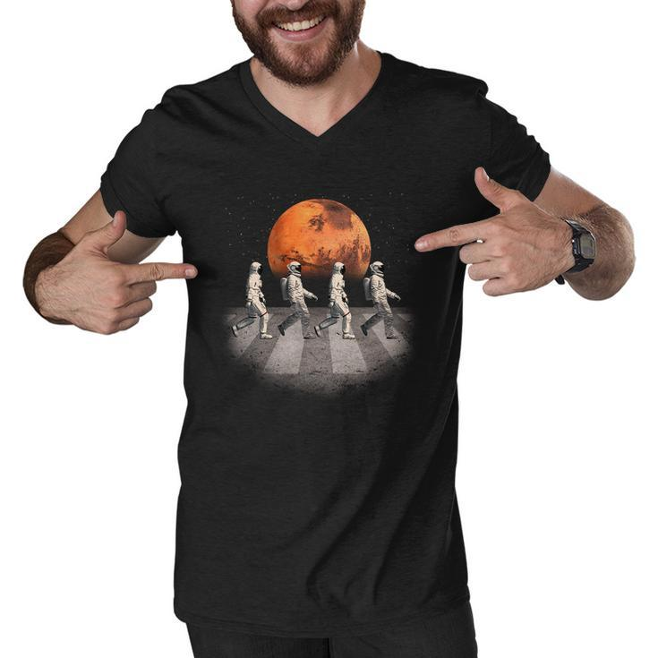 Astronauts Occupy Mars Crosswalk Tshirt Men V-Neck Tshirt