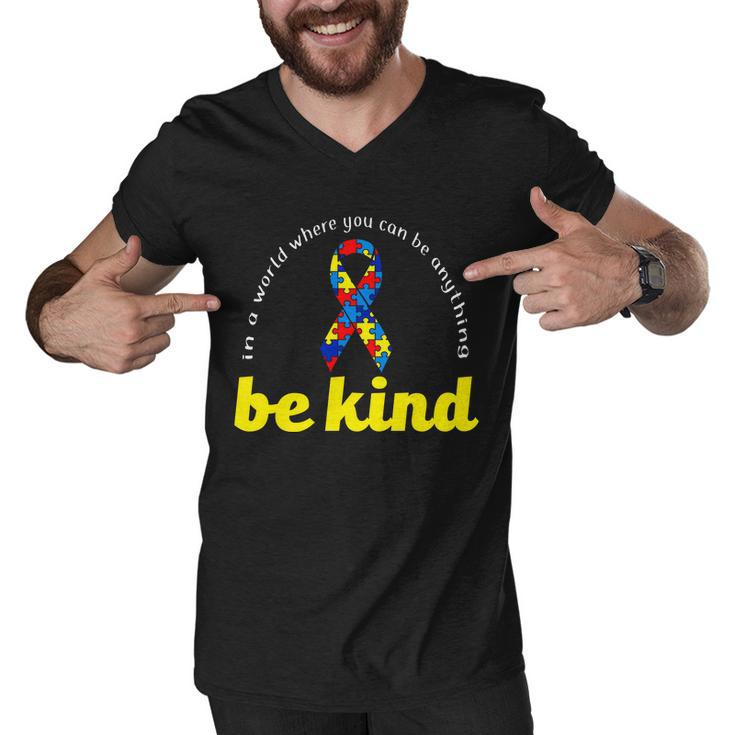 Autism Awareness Be Anything Be Kind Tshirt Men V-Neck Tshirt