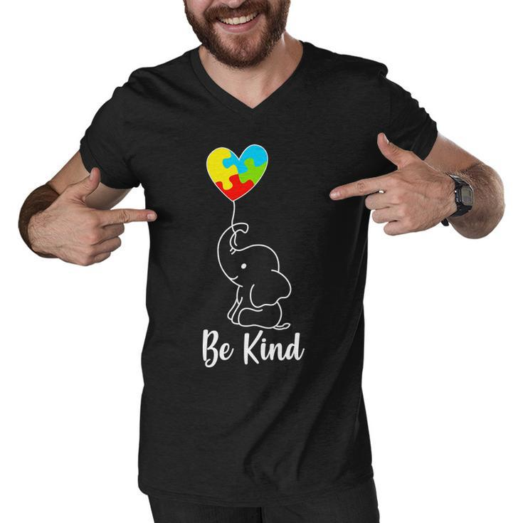 Autism Awareness Be Kind Elephant Tshirt Men V-Neck Tshirt