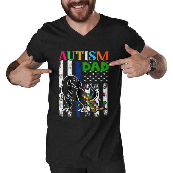 Autism Dad Tshirt Men V-Neck Tshirt