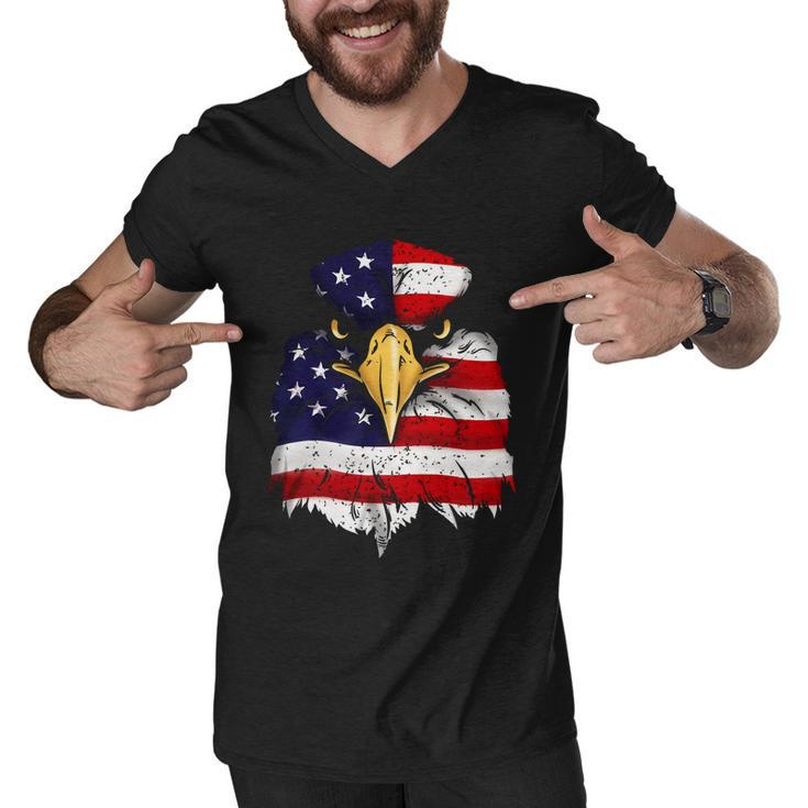 Bald Eagle 4Th Of July American Flag Patriotic Freedom Usa Gift Men V-Neck Tshirt