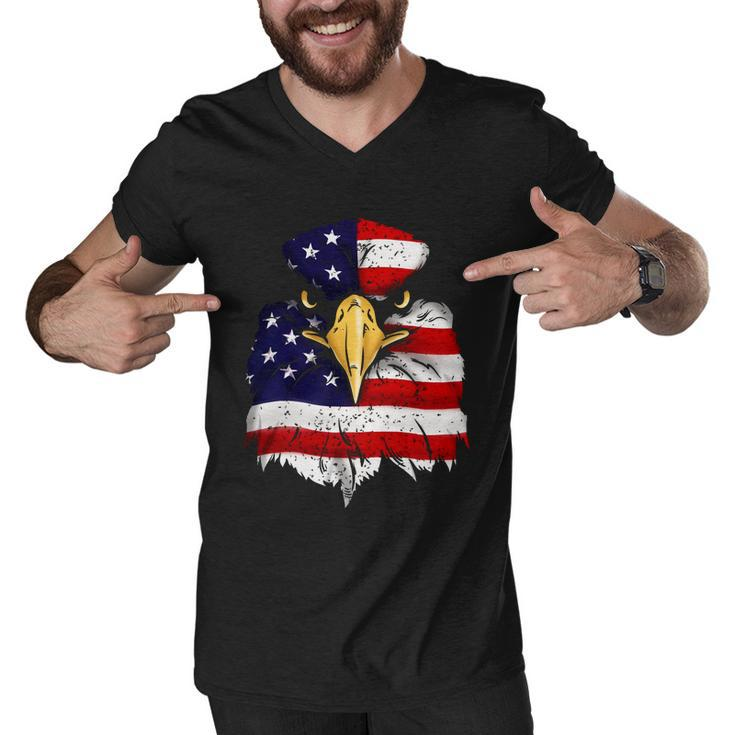 Bald Eagle 4Th Of July American Flag Patriotic Freedom Usa V2 Men V-Neck Tshirt