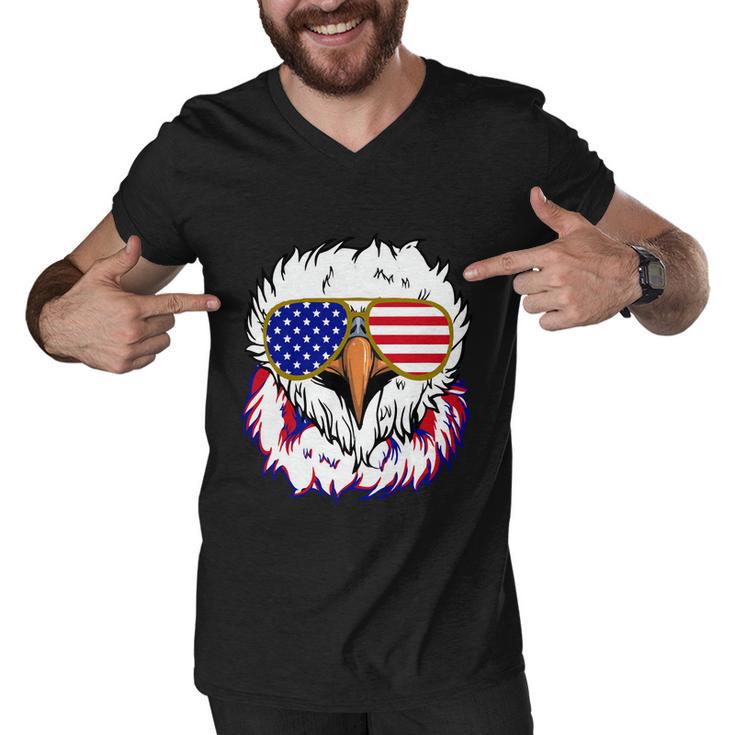 Bald Eagle With Mullet 4Th Of July American Flag Gift Men V-Neck Tshirt