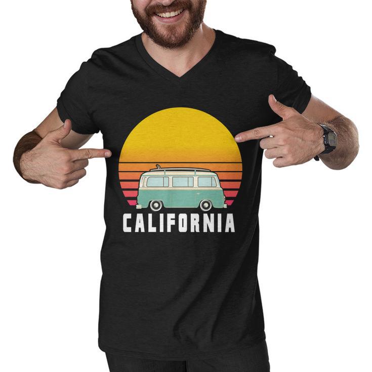 Beach Bum California Hippie Van Men V-Neck Tshirt