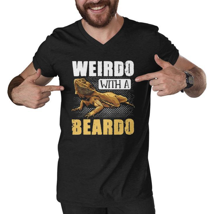Bearded Dragon Weirdo With A Beardo Reptiles Men V-Neck Tshirt