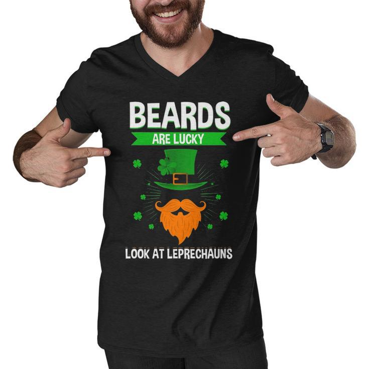 Beards Are Lucky Men V-Neck Tshirt